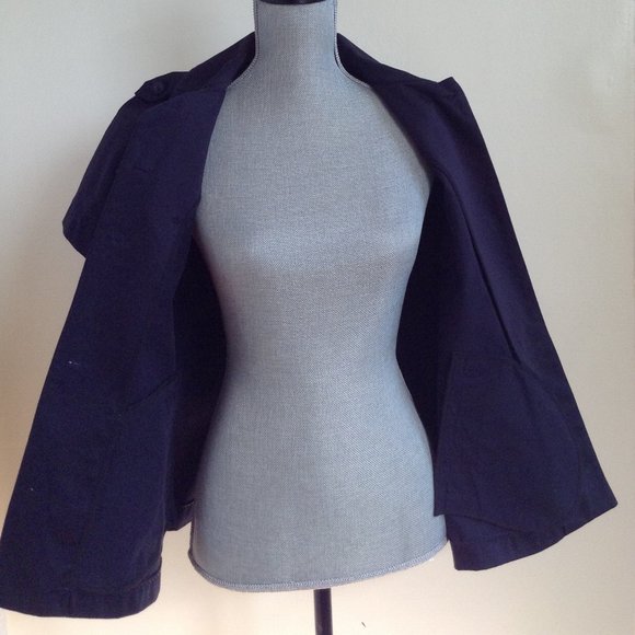 NEW Joes Jeans Short Sleeve Cotton Trench Coat Jacket Navy Blue XS - Picture 10 of 13